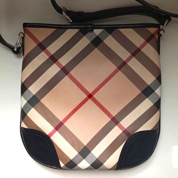 🤎BURBERRY Supernova Check Small Dryden Crossbody Bag Black - Picture 2 of 12